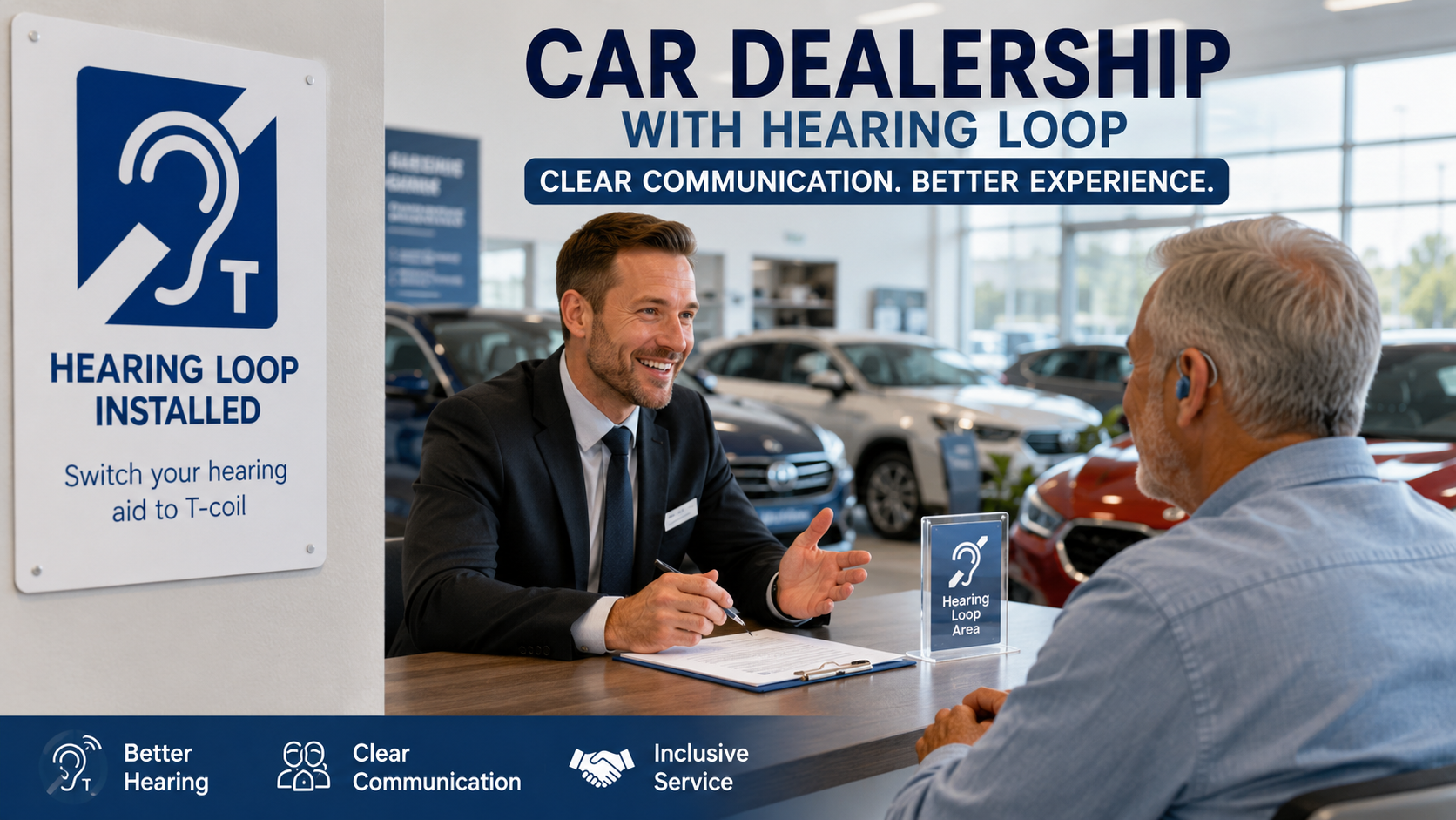 car dealership with hearing loop